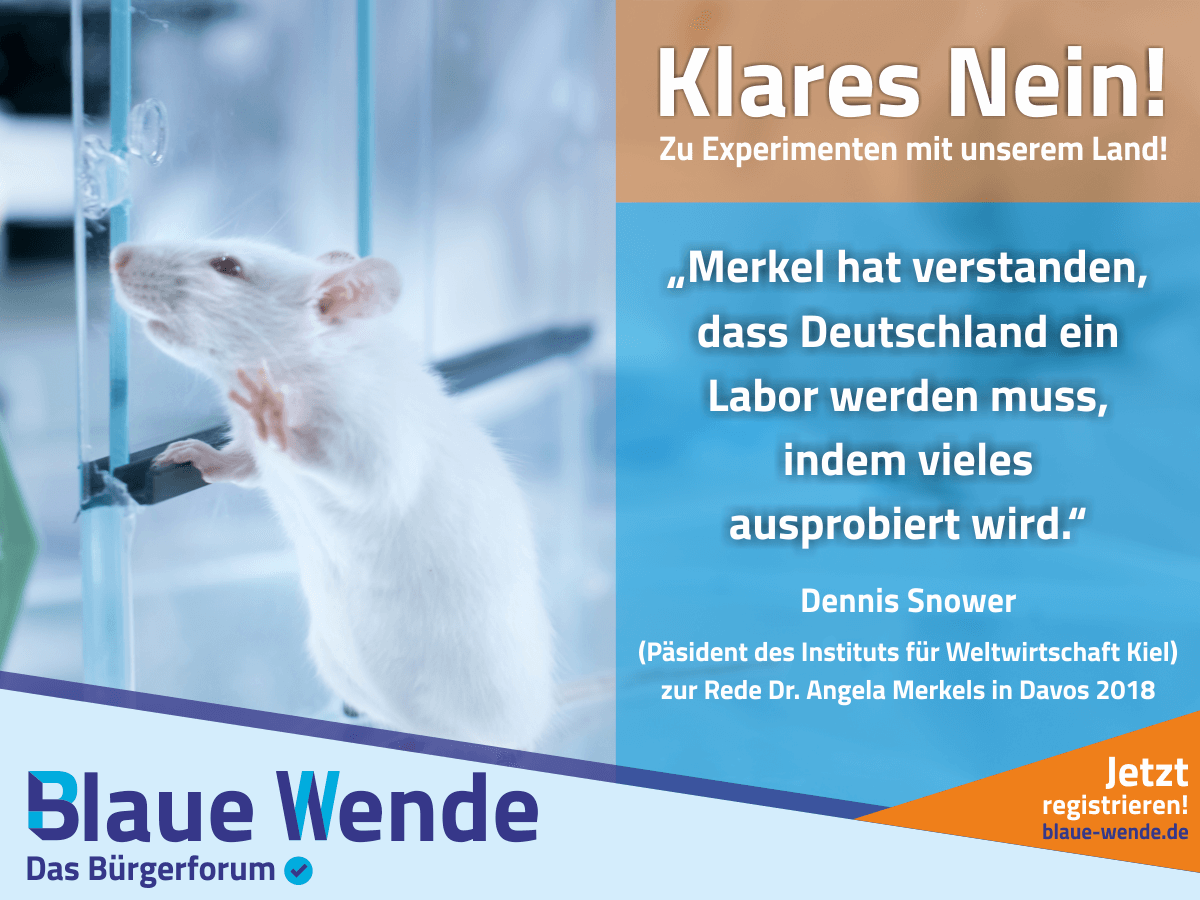 Deutsche sind weder Versuchskaninchen noch Laborratten