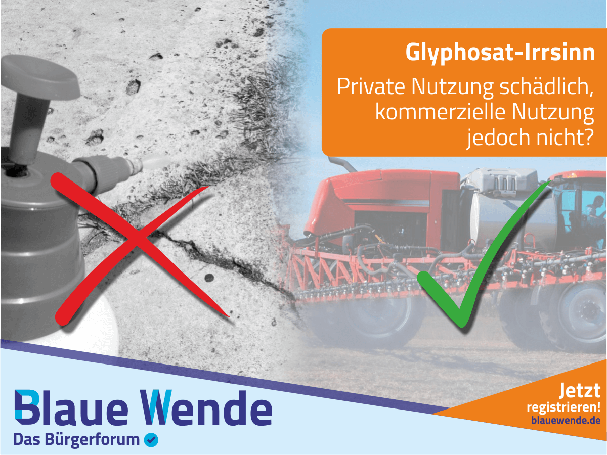 Klöckners Glyphosat-Plan – privat giftig, für Landwirtschaft und Bahn ok