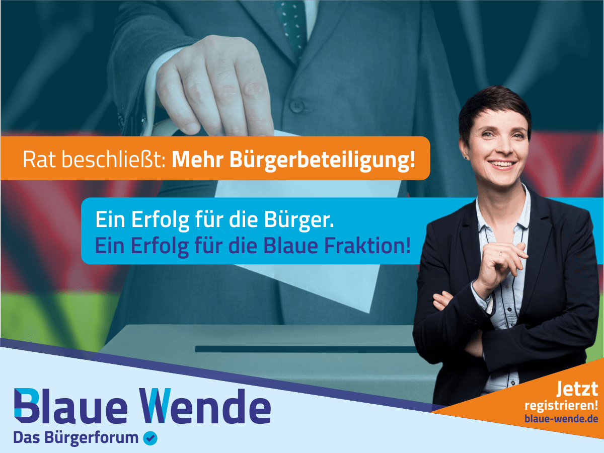 Blaue Fraktion Iserlohn – erster erfolgreicher Antrag für mehr Bürgerbeteiligung
