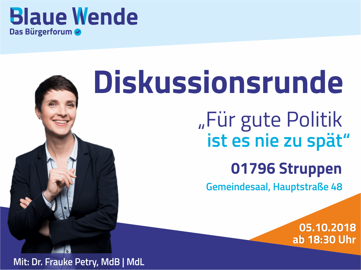 Frauke Petry im Bürgergespräch – „Für gute Politik ist es niemals zu spät“