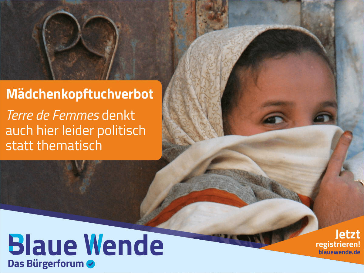 Petition für Mädchenkopftuchverbot – Terre de Femmes möchte die Unterstützung von Frauke Petry nicht