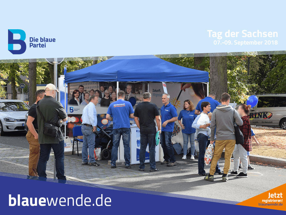 Die blaue Partei auf dem „Tag der Sachsen“ in Torgau