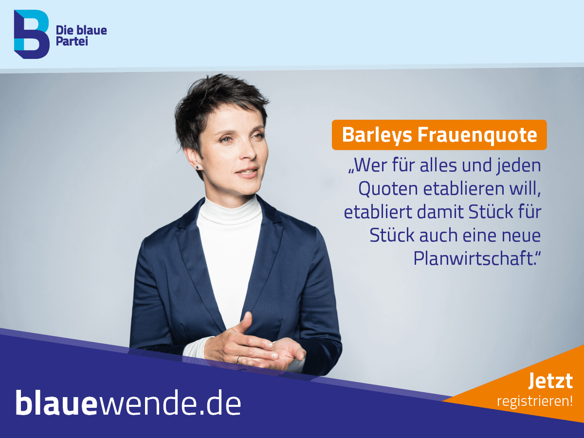 Barleys Frauenquote – Quoten für alles ist Planwirtschaft!