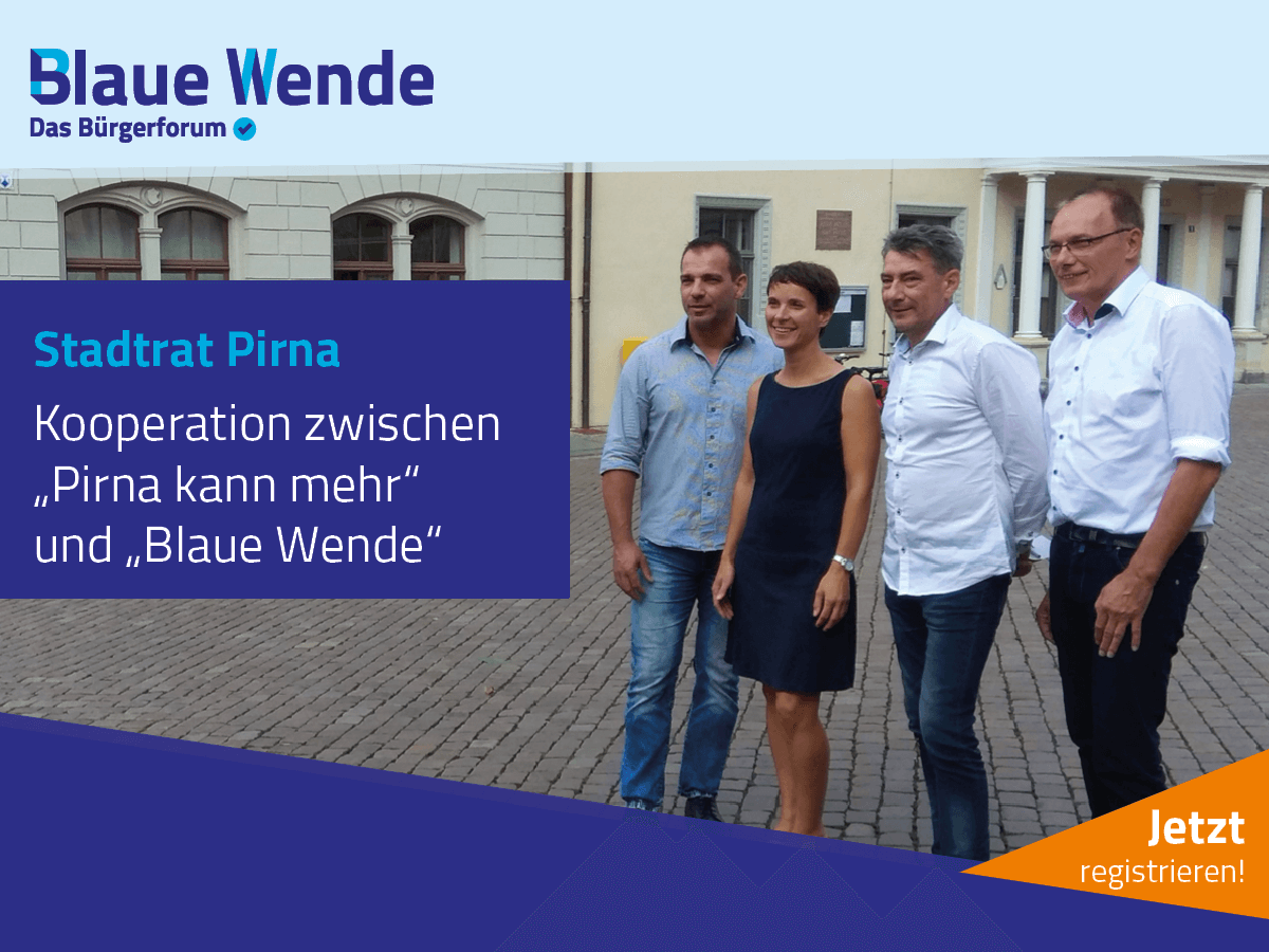 Stadtratsfraktion „Pirna kann mehr – Blaue Wende“ formiert sich in Pirna
