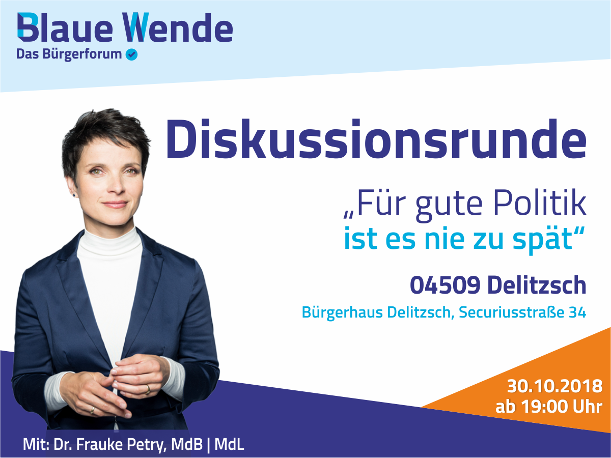 Frauke Petry im Bürgergespräch – „Für gute Politik ist es niemals zu spät“