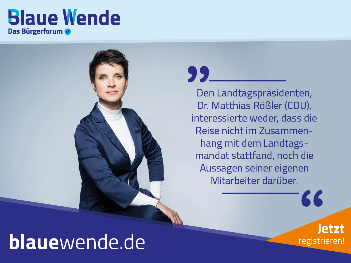 Frauke Petry zur Festsetzung eines Ordnungsgeldes