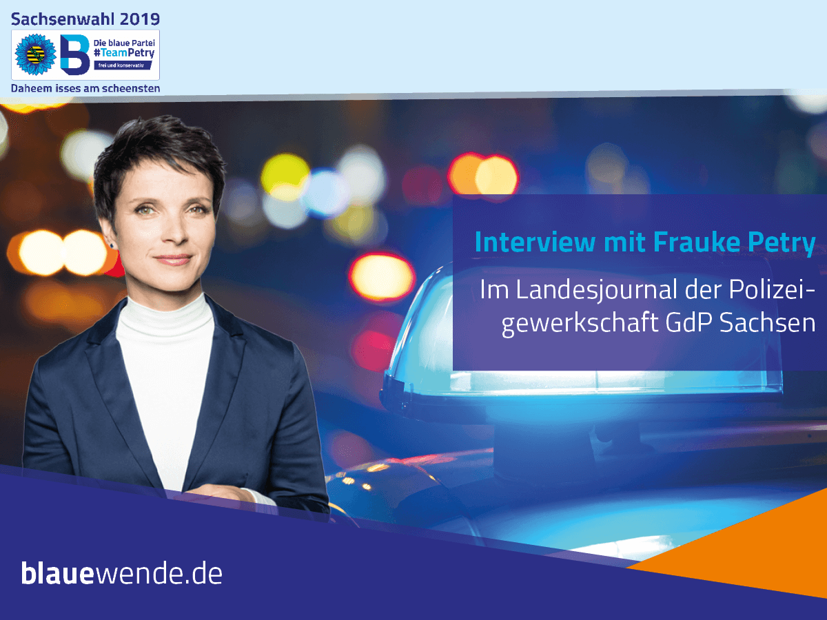 Frauke Petry im Interview mit der GdP