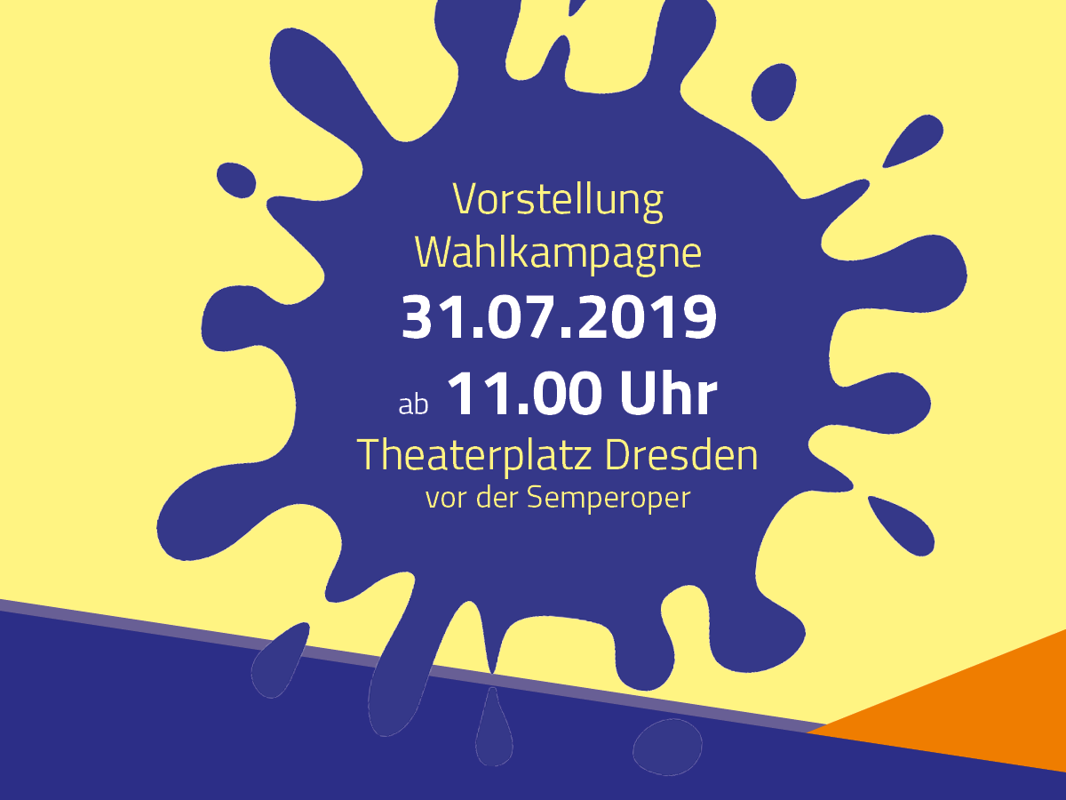 Vorstellung blaue Kampagne zur Landtagswahl Sachsen 2019
