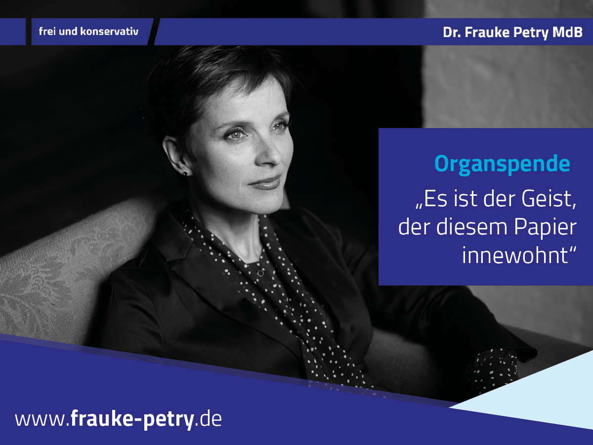 +++ Zur heutigen Plenardebatte „Organspende“ +++