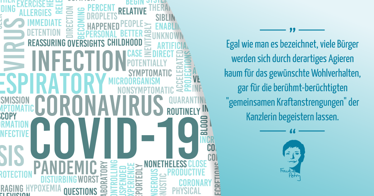 +++ Die Maske fällt – Merkel in Generalaussprache +++